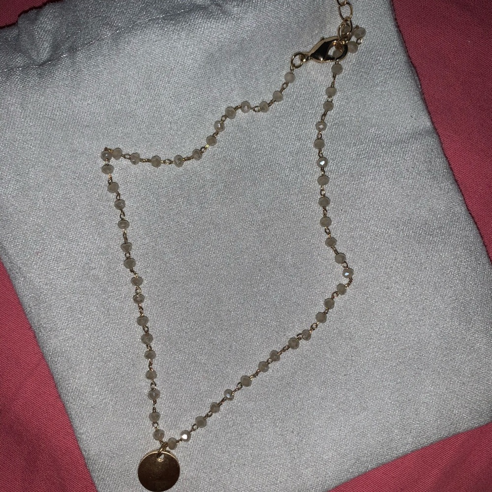 gold beaded necklace